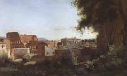 Jean Baptiste Camille  Corot The Colosseum Seen from the Farnese Gardens (mk05) oil painting on canvas